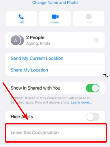 How To Leave A Group Chat on iPhone 2